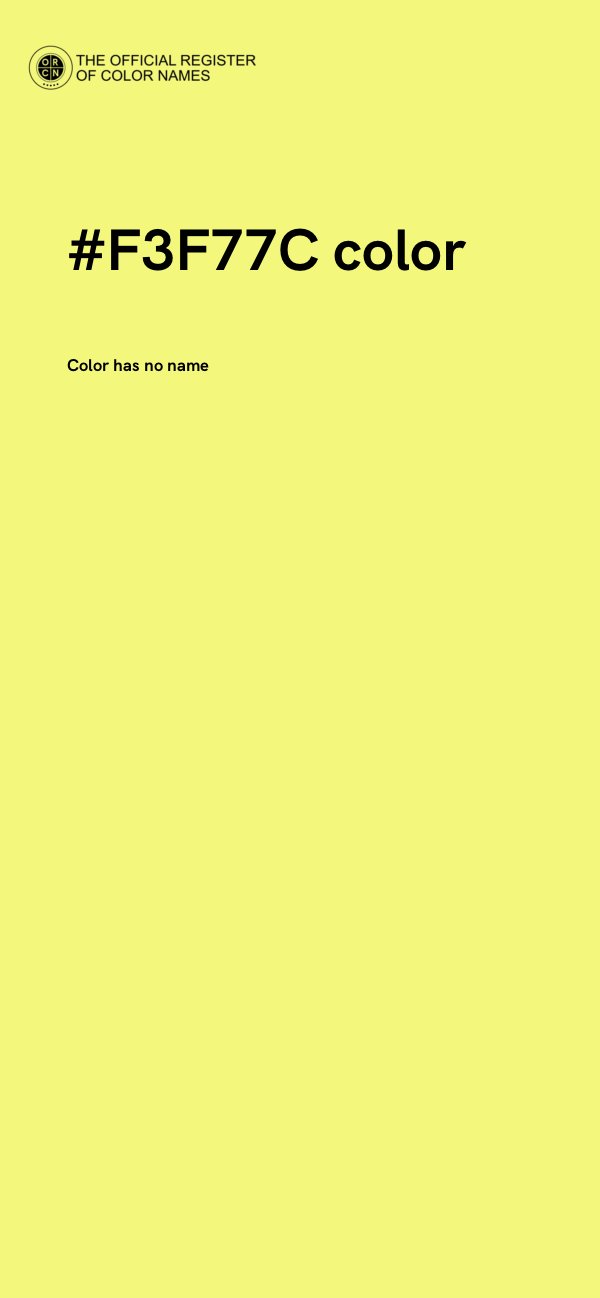 #F3F77C color image