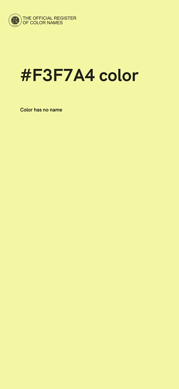 #F3F7A4 color image