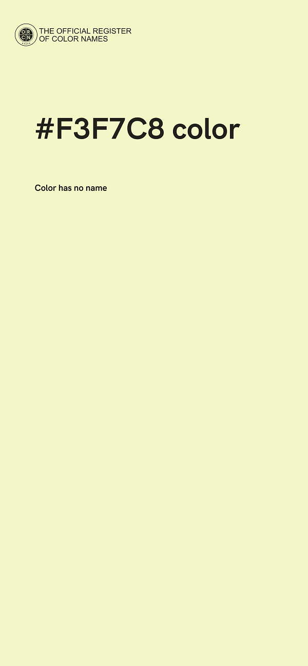 #F3F7C8 color image