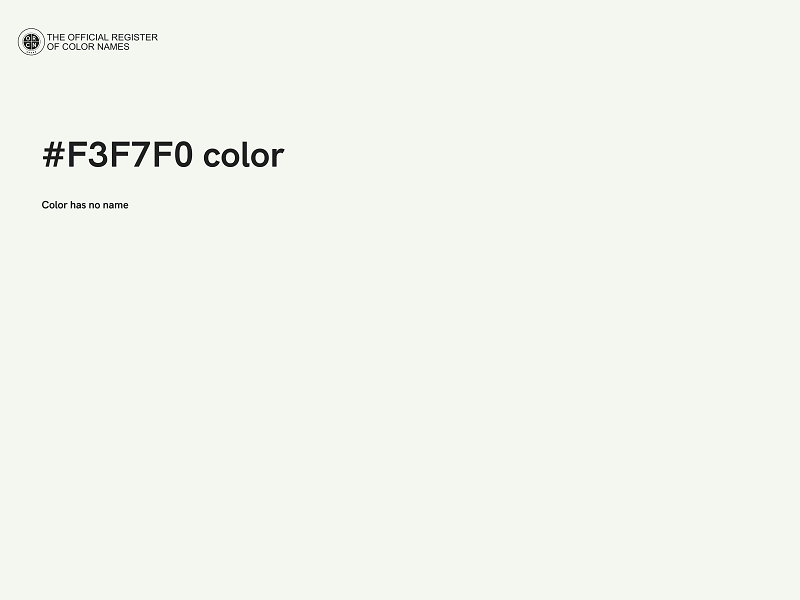 #F3F7F0 color image