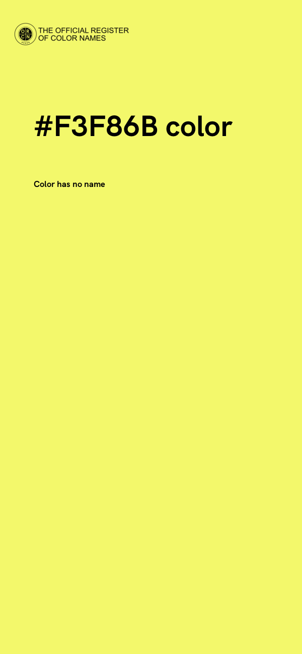 #F3F86B color image
