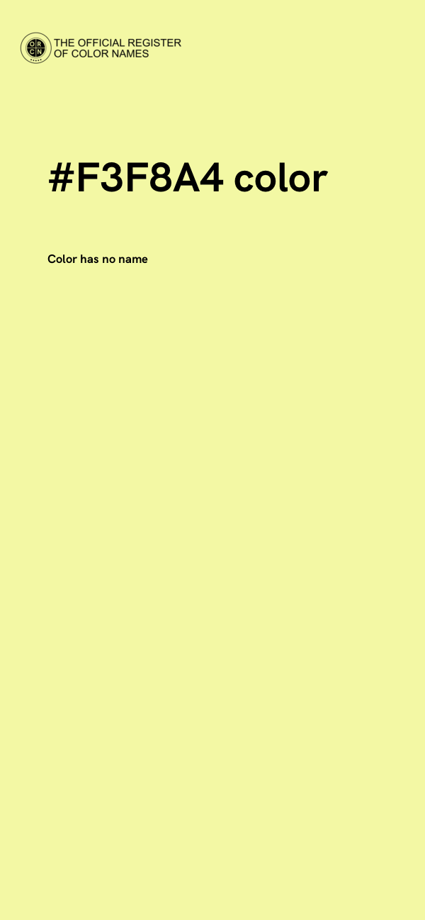 #F3F8A4 color image