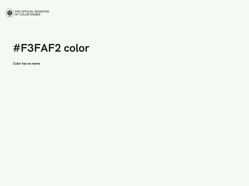 #F3FAF2 color image