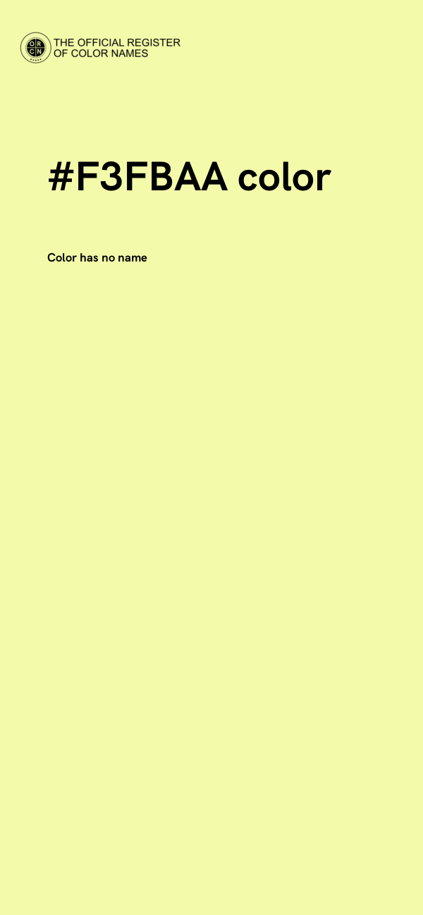 #F3FBAA color image
