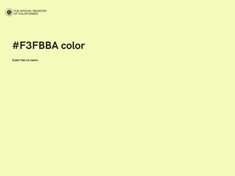 #F3FBBA color image