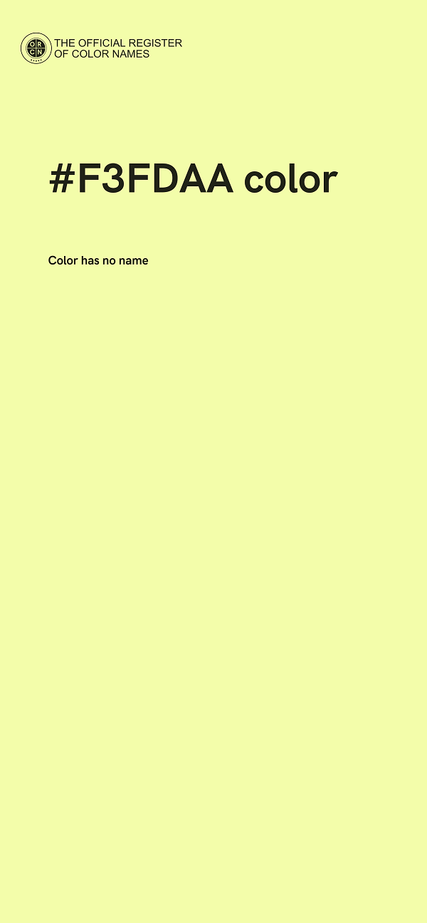 #F3FDAA color image
