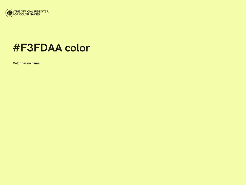 #F3FDAA color image