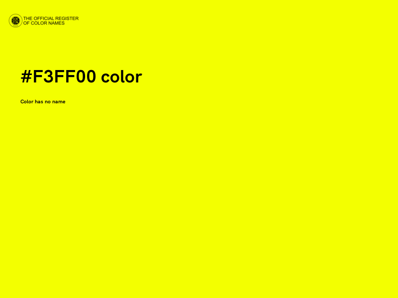 #F3FF00 color image