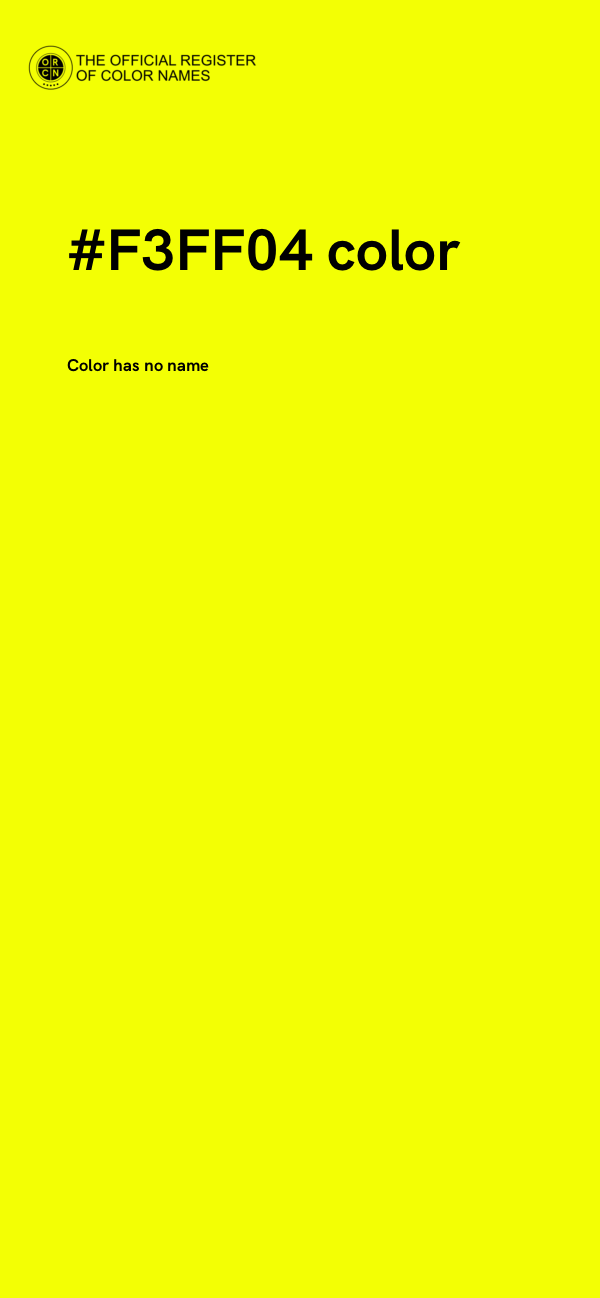 #F3FF04 color image
