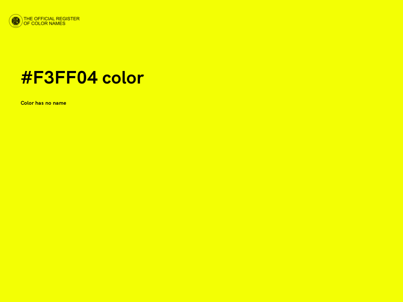 #F3FF04 color image