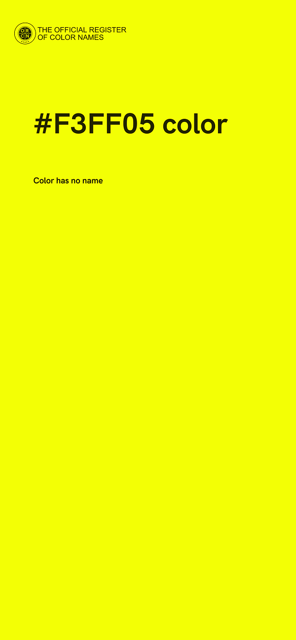 #F3FF05 color image