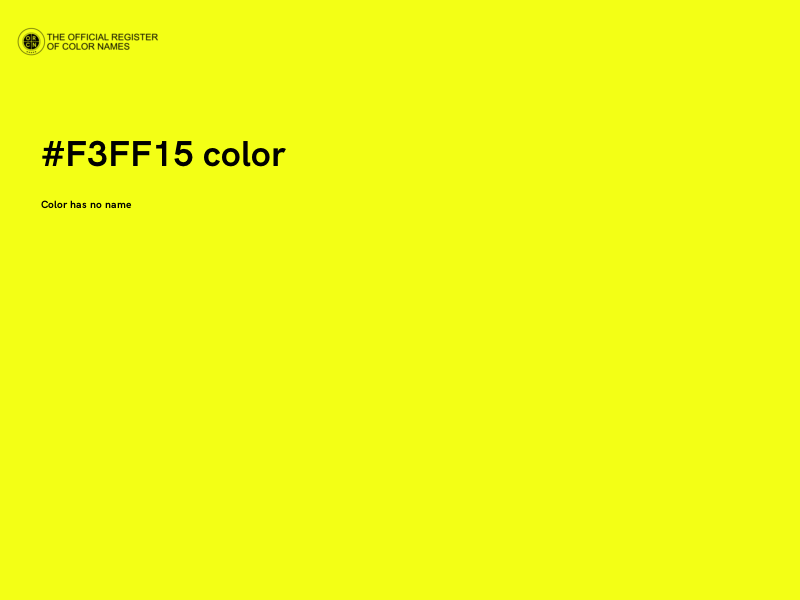 #F3FF15 color image