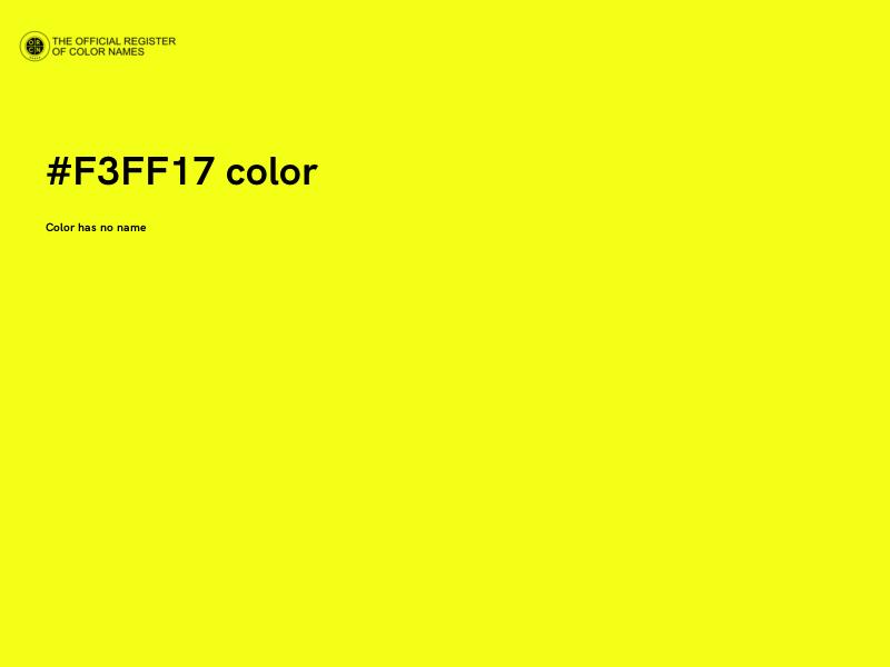 #F3FF17 color image