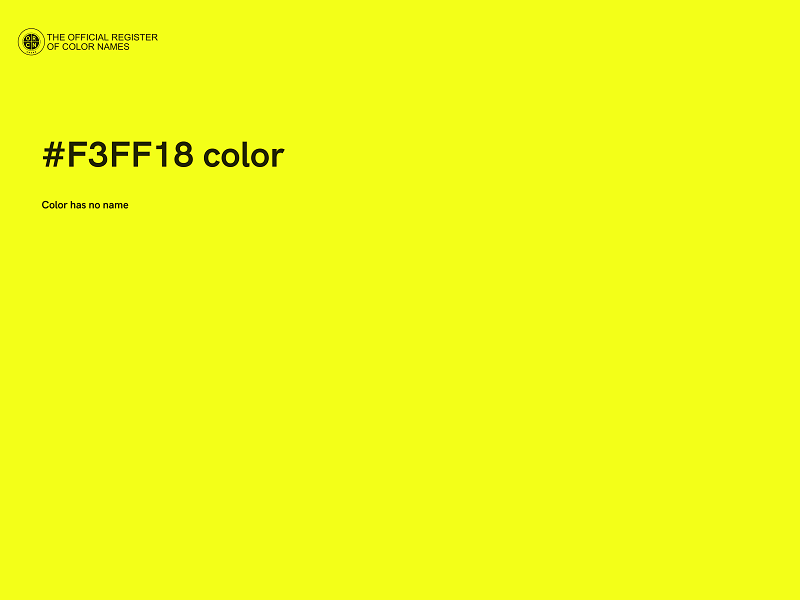 #F3FF18 color image