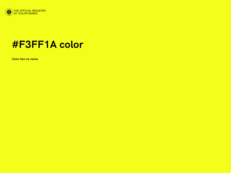 #F3FF1A color image