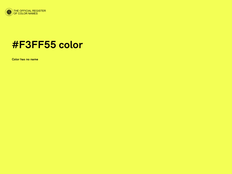 #F3FF55 color image