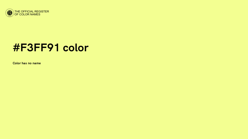 #F3FF91 color image