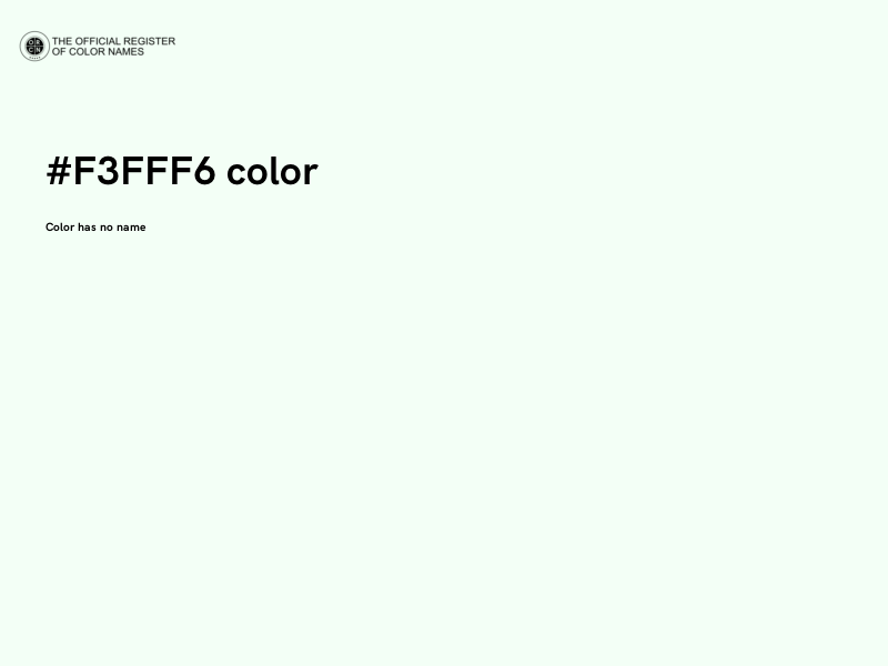 #F3FFF6 color image