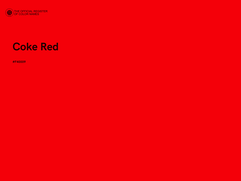 #F40009 - Coke Red color image