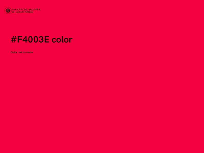 #F4003E color image