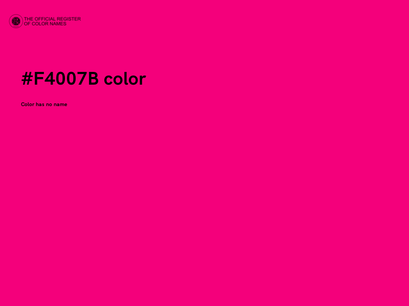 #F4007B color image
