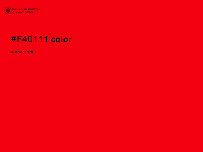 #F40111 color image