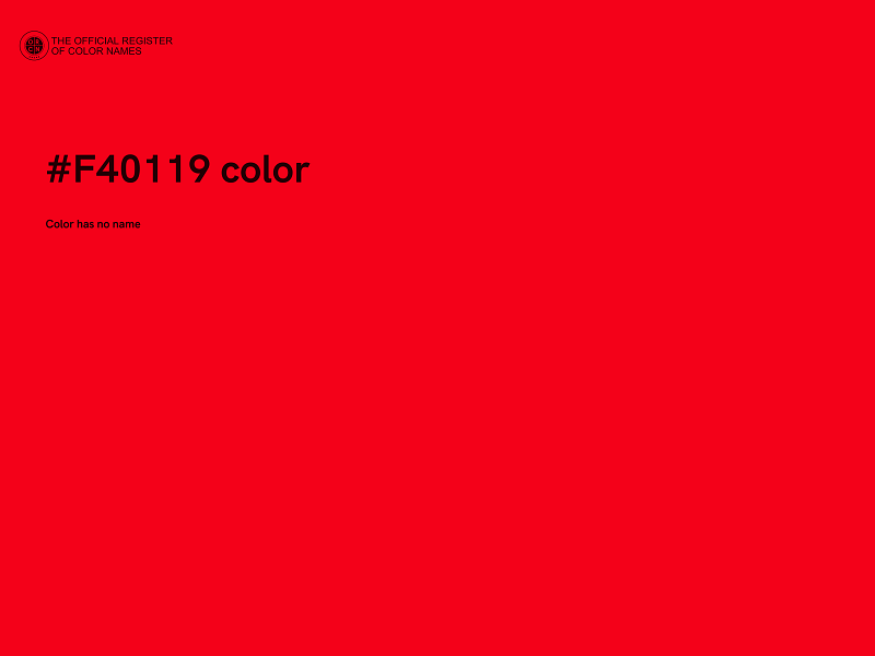 #F40119 color image