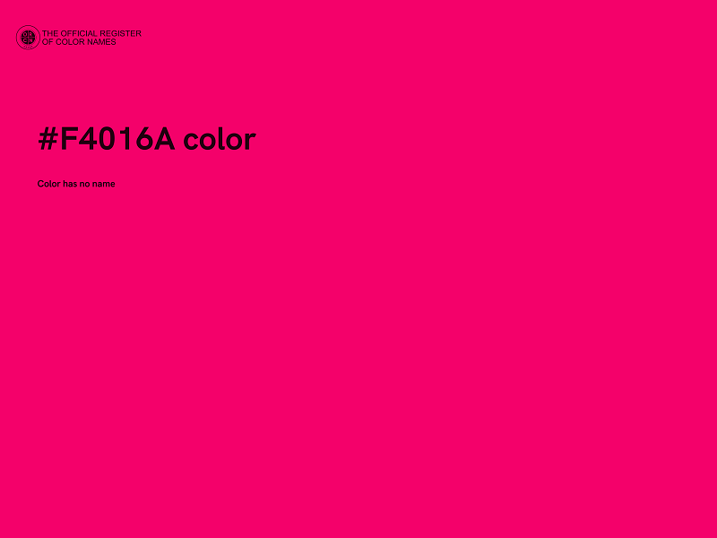 #F4016A color image