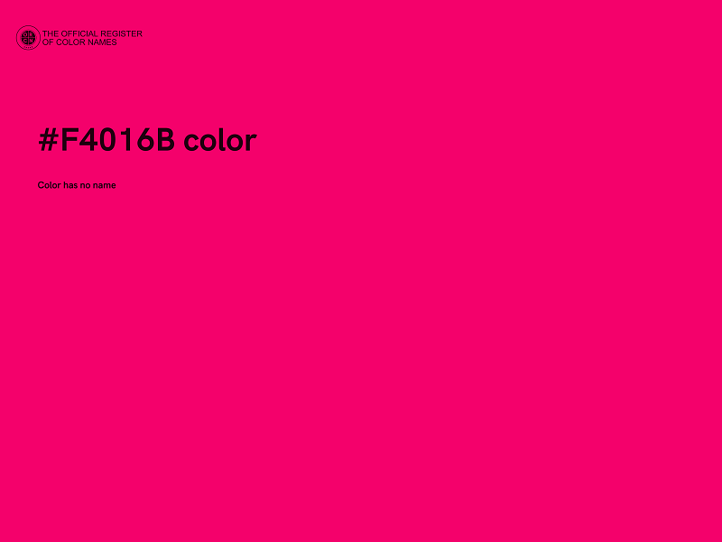 #F4016B color image