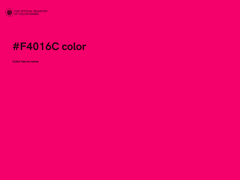 #F4016C color image