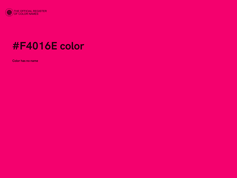 #F4016E color image