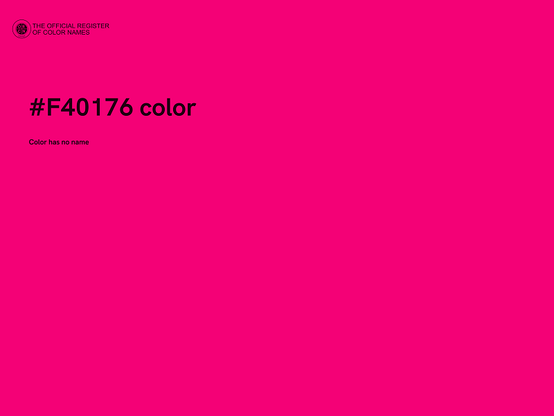 #F40176 color image