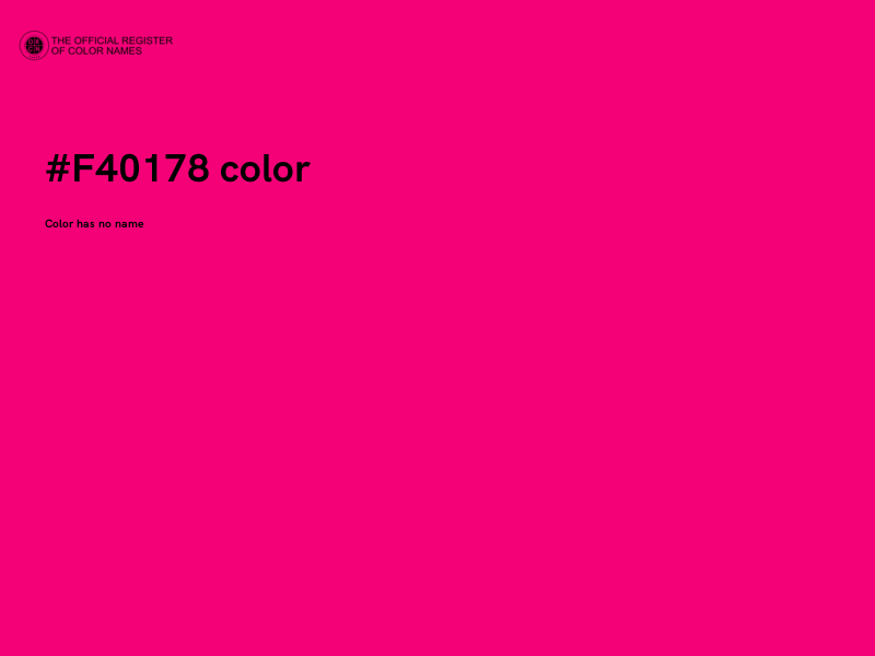 #F40178 color image