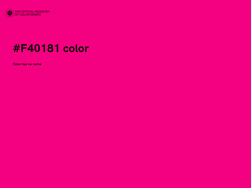#F40181 color image