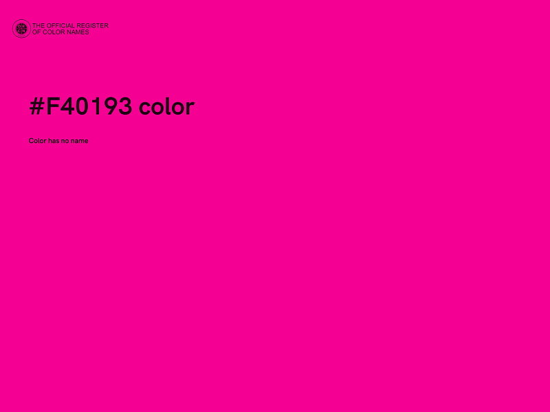 #F40193 color image