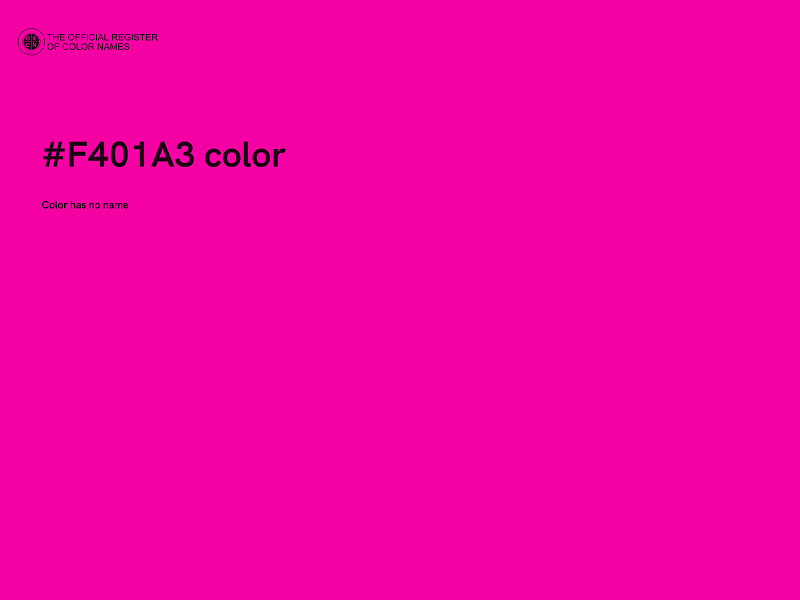 #F401A3 color image