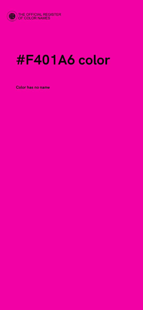 #F401A6 color image