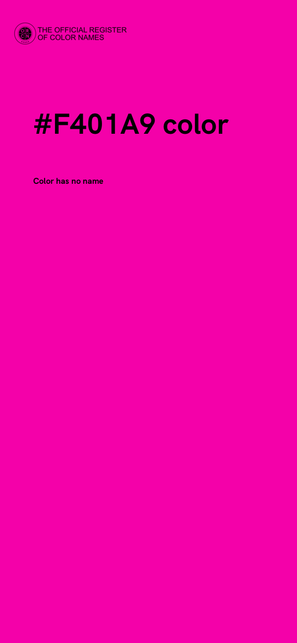 #F401A9 color image