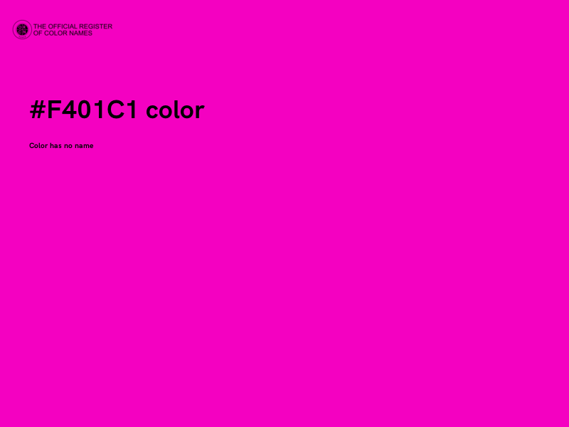 #F401C1 color image