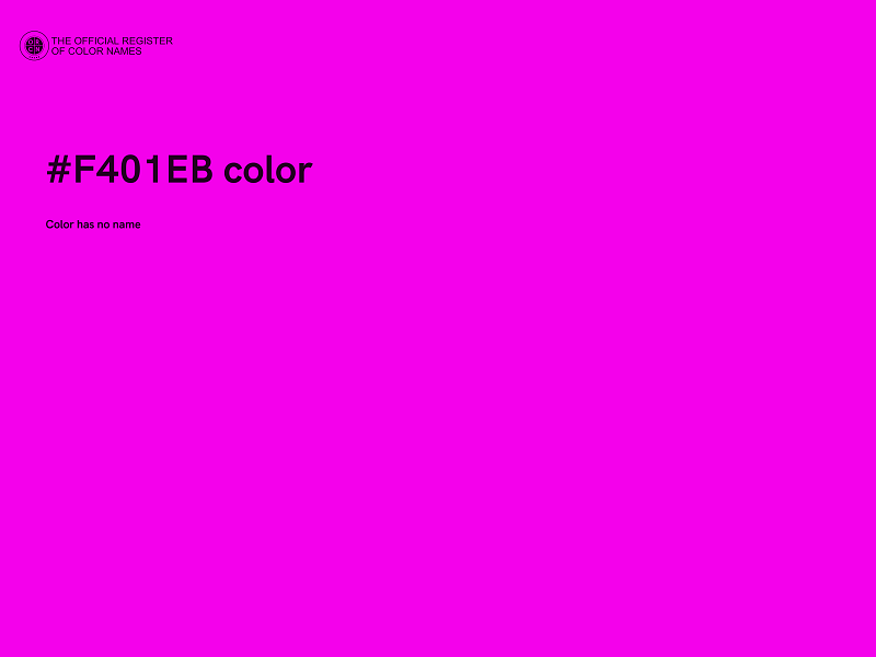 #F401EB color image