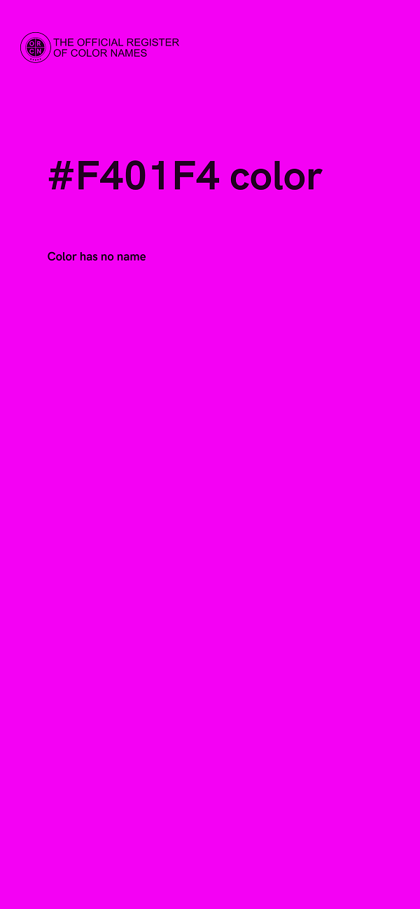 #F401F4 color image