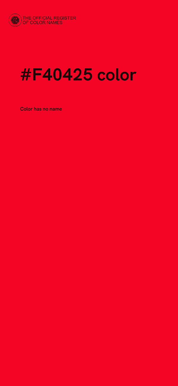 #F40425 color image