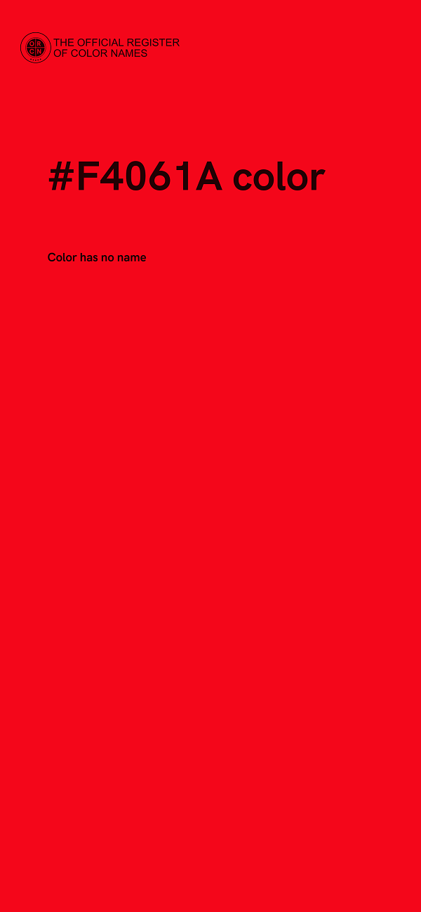 #F4061A color image