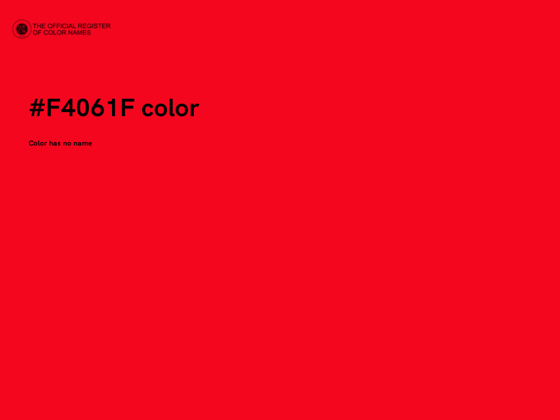 #F4061F color image