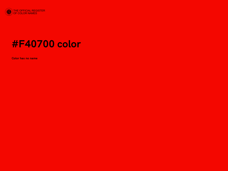 #F40700 color image