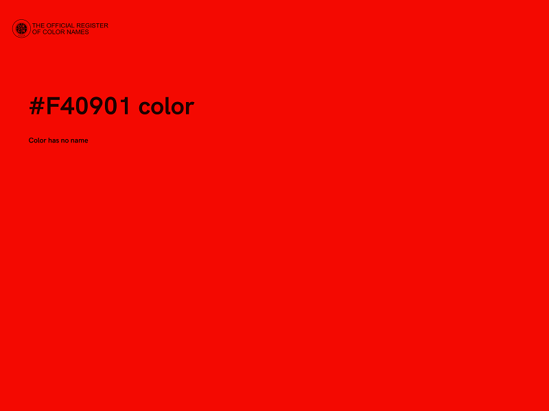 #F40901 color image