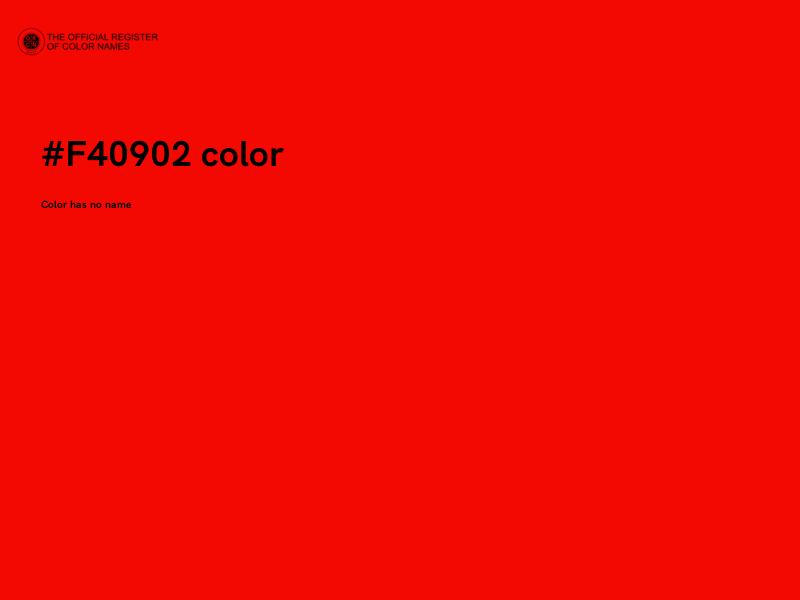 #F40902 color image