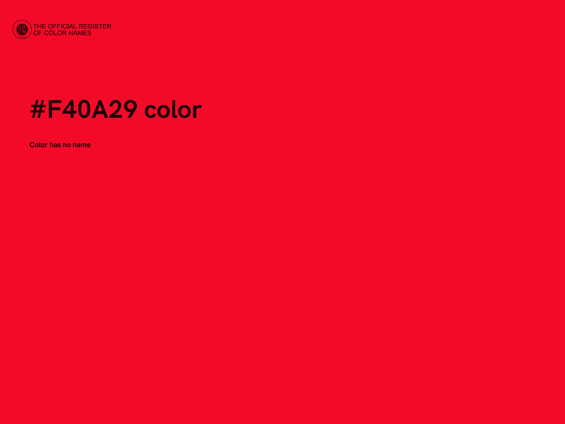 #F40A29 color image