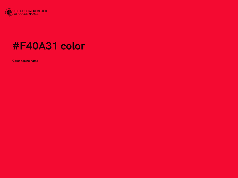 #F40A31 color image