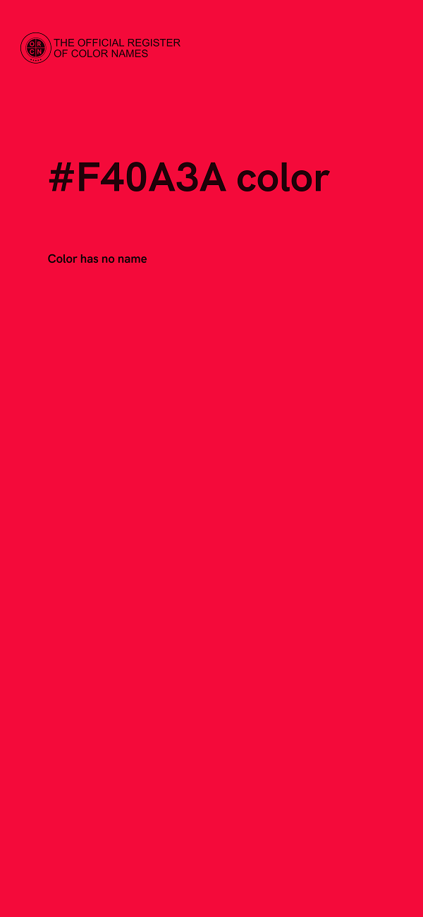 #F40A3A color image